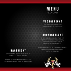 Communie Menu Julian   Raceauto Binnenkant