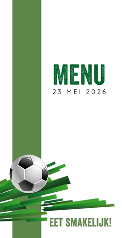 Communie Menu James   Stoere Voetbal Voorkant