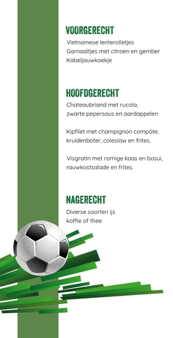 Communie Menu James   Stoere Voetbal Achterkant