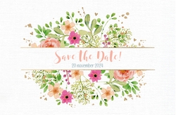 Save the Date   Bloemenkaart Voorkant