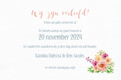 Save the Date   Bloemenkaart Achterkant